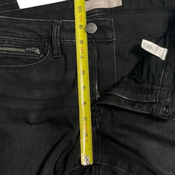 Athleta Sculptek Ultra Skinny Jeans, Size 4P. Grey Carbon Wash, near black. Zip - Picture 15 of 16